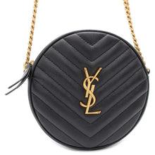 将图像加载到图库查看器中，SAINT LAURENT PARIS Vinil ChainShoulder Bag Black610436 Leather
