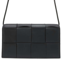 Load image into Gallery viewer, Bottega Veneta Maxi INTRECCIATO Shoulder Wallet Black Leather
