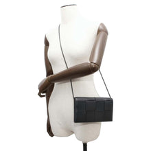 Load image into Gallery viewer, Bottega Veneta Maxi INTRECCIATO Shoulder Wallet Black Leather
