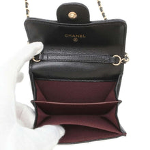 Load image into Gallery viewer, CHANEL Matelasse ChainShoulder Card Case Black AP0238 Caviar Leather
