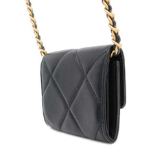 Load image into Gallery viewer, CHANEL CHANEL19 ChainShoulder Card Case Black AP2409 Lambskin
