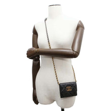 Load image into Gallery viewer, CHANEL CHANEL19 ChainShoulder Card Case Black AP2409 Lambskin
