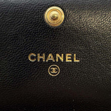 Load image into Gallery viewer, CHANEL CHANEL19 ChainShoulder Card Case Black AP2409 Lambskin
