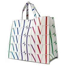 Load image into Gallery viewer, Valentino Garavani Logo Times Tote Bag White/Multicolor VY2B0963 Leather
