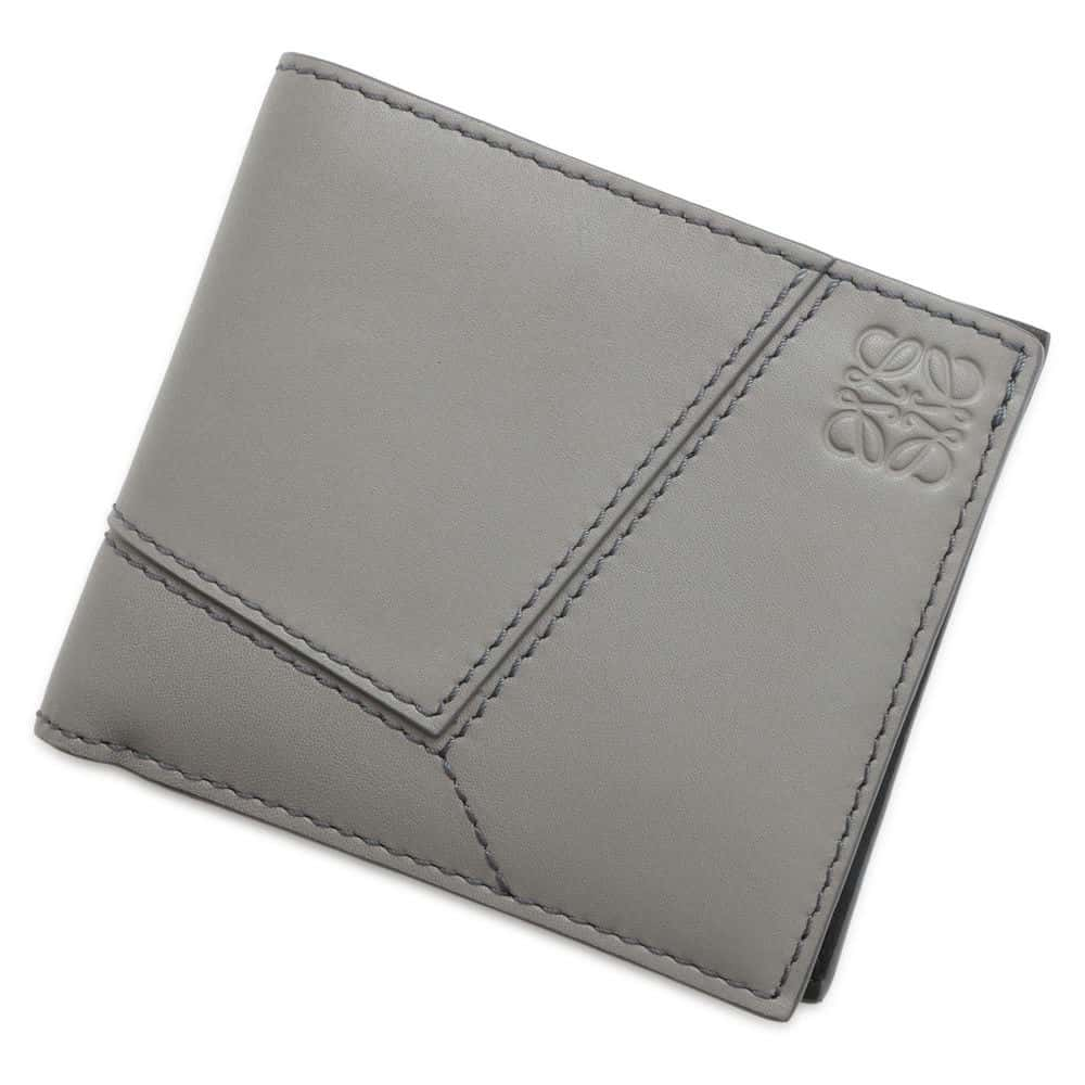 LOEWE Puzzle Bifold Wallet Asphalt Gray C510501X01 Leather