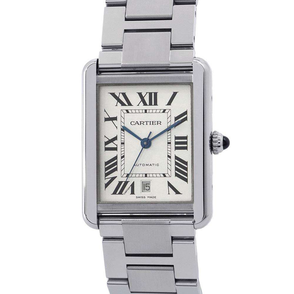 CARTIER Tank Solo XL H40.5mm×W31mm Stainless Steel Silver Dial W5200028