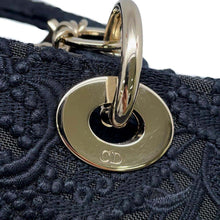 Load image into Gallery viewer, Dior Lady D-LITE 2WAY Handbag Black/WhiteM0565OSEL_M911 Canvas Size Medium
