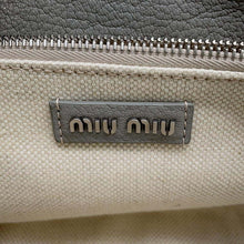 Load image into Gallery viewer, MIUMIU Logo 2WAY Handbag Gray 5BA212 Leather
