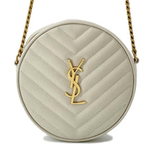 将图像加载到图库查看器中，SAINT LAURENT PARIS Vinil ChainShoulder Bag Ivory610436 Leather
