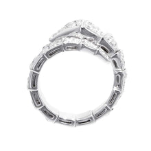 将图像加载到图库查看器中，BVLGARI Serpenti Viper Ring Size S (#48～50)345209 18K White Gold
