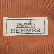 将图像加载到图库查看器中，HERMES Icones AU Carre Embroidery Shirt Size 46 Brown Rayon54% Cotton46%
