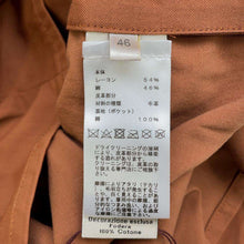 将图像加载到图库查看器中，HERMES Icones AU Carre Embroidery Shirt Size 46 Brown Rayon54% Cotton46%
