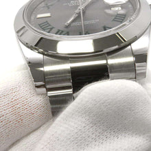 将图像加载到图库查看器中，ROLEX Datejust W41mm Stainless Steel Slate Dial 126300
