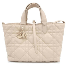 将图像加载到图库查看器中，Dior TuJules Macro Cannage Bag Beige M2821OSHJ Calf Leather Size Medium
