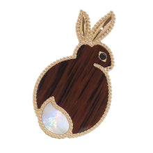 将图像加载到图库查看器中，Van Cleef &amp; Arpels Lucky Animals Rabbit Clip VCARP7UN00 18K Pink Gold
