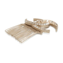 将图像加载到图库查看器中，CHANEL CC Logo Hair Comb Metal strass
