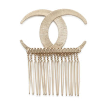 将图像加载到图库查看器中，CHANEL CC Logo Hair Comb Metal strass
