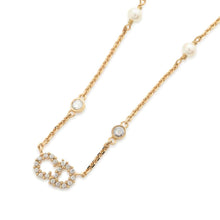 Load image into Gallery viewer, Dior Claire Die Lune Necklace N1033CDLCY_D301 Metal Rhinestone Faux Pearl
