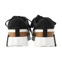 Load image into Gallery viewer, HERMES Bounce Sneakers Black/Gold/White Knit Calf Leather Chèvre Velour Size 36
