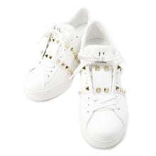 Load image into Gallery viewer, Valentino Garavani Open Disco Rock Studded Wedge Sneakers White 5W2S0HP0BHS_0BO Leather Size 36
