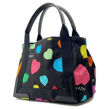 Load image into Gallery viewer, BALENCIAGA Navy Cabas Heart Black / Multi 339933 Canvas Leather Size S
