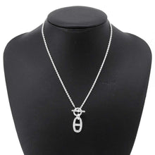 将图像加载到图库查看器中，HERMES Chaine d&#39;Ancre Amulette Necklace SV925
