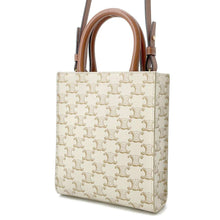 Load image into Gallery viewer, CELINE Vertical Cabas 2WAY Handbag White 194372 PVC Calf Leather Size Mini
