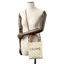 Load image into Gallery viewer, CELINE Vertical Cabas 2WAY Handbag White 194372 PVC Calf Leather Size Mini
