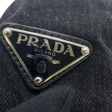 将图像加载到图库查看器中，PRADA Triangle plate bucket hat Size M Black 2HC137 Cotton100%
