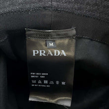 将图像加载到图库查看器中，PRADA Triangle plate bucket hat Size M Black 2HC137 Cotton100%
