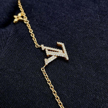 将图像加载到图库查看器中，LOUIS VUITTON Collier LV Iconic Necklace Gold M00596 Metal strass
