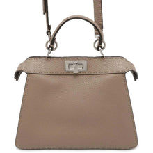 将图像加载到图库查看器中，FENDI Peekaboo Icy You Gray 8BN327 Calf Leather Size Small
