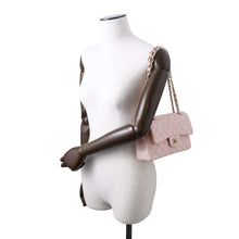 Load image into Gallery viewer, CHANEL Matelasse W Flap ChainShoulder Bag Pink A01113 Caviar Leather Size 23
