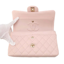 Load image into Gallery viewer, CHANEL Matelasse W Flap ChainShoulder Bag Pink A01113 Caviar Leather Size 23
