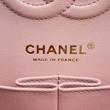 Load image into Gallery viewer, CHANEL Matelasse W Flap ChainShoulder Bag Pink A01113 Caviar Leather Size 23
