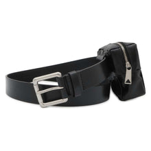 将图像加载到图库查看器中，Bottega Veneta Belt INTRECCIATO with leather pouch Size 85 Black709342 Leather
