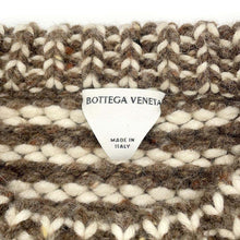 Load image into Gallery viewer, Bottega Veneta Zig Zag crew neck sweater Size L Milkweed/White721234 Wool 100%
