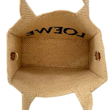 Load image into Gallery viewer, LOEWE Font 2way Tote Bag Natural A685B59X03 Raffia Size Small
