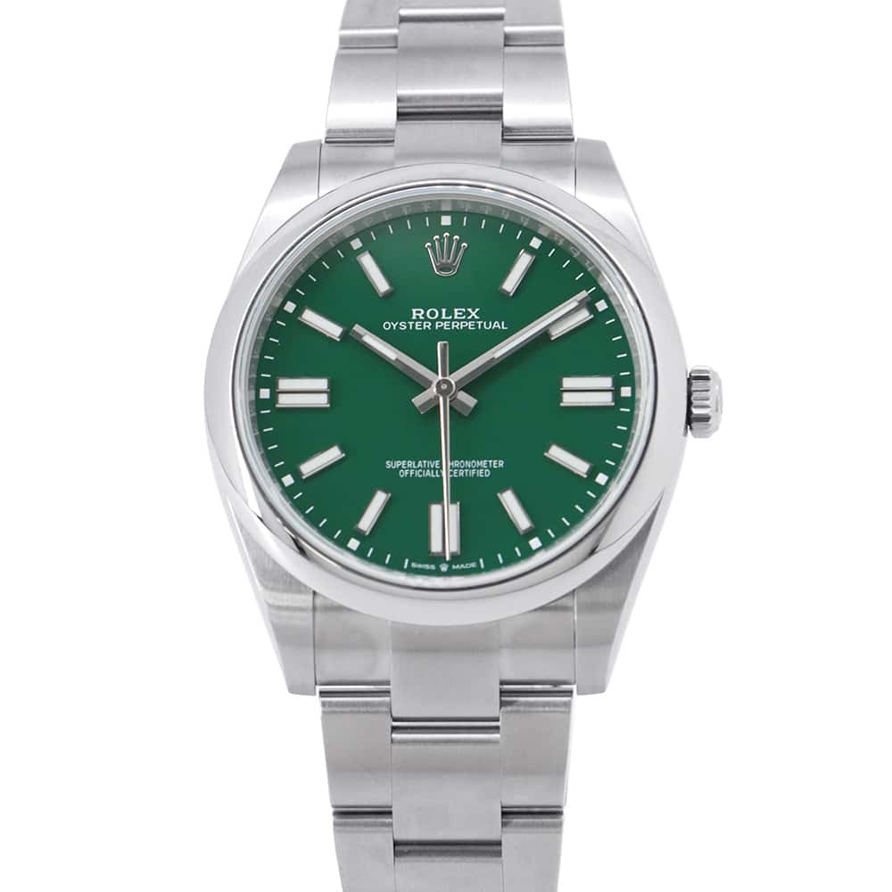 ROLEX Oyster Perpetual W41mm Stainless Steel Green Dial 124300