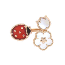 将图像加载到图库查看器中，Van Cleef &amp; Arpels Lucky Spring Entree Les Doors Ring Size 51/#11 VCARP9X351/VCARP9X300 18K Pink Gold
