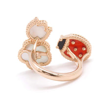 将图像加载到图库查看器中，Van Cleef &amp; Arpels Lucky Spring Entree Les Doors Ring Size 51/#11 VCARP9X351/VCARP9X300 18K Pink Gold
