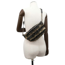 Load image into Gallery viewer, CHANEL Cruise Line Matelasse ChainShoulder Bag Black/Gold Sequins Leather
