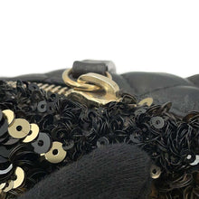 Load image into Gallery viewer, CHANEL Cruise Line Matelasse ChainShoulder Bag Black/Gold Sequins Leather
