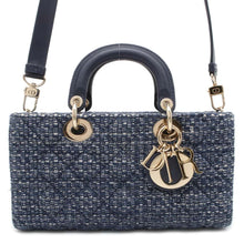 将图像加载到图库查看器中，Dior LADY D-JOY Bag Navy M0540OTKJ_M928 Tweed Size Medium
