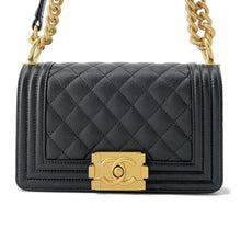 Load image into Gallery viewer, CHANEL Boy Chanel ChainShoulder Black A67085 Caviar Leather Size Small
