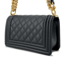 Load image into Gallery viewer, CHANEL Boy Chanel ChainShoulder Black A67085 Caviar Leather Size Small
