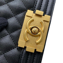 Load image into Gallery viewer, CHANEL Boy Chanel ChainShoulder Black A67085 Caviar Leather Size Small
