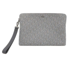 将图像加载到图库查看器中，Dior Oblique Clutch Bag Gray/Silver 2OBCA251YSE Jacquard Leather
