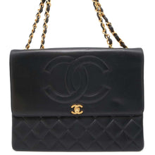 Load image into Gallery viewer, CHANEL Jumbo Matelasse CC Logo ChainShoulder Bag Black Lambskin Size 34
