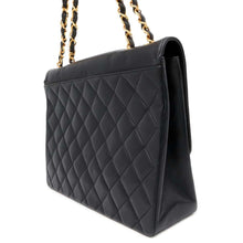 Load image into Gallery viewer, CHANEL Jumbo Matelasse CC Logo ChainShoulder Bag Black Lambskin Size 34
